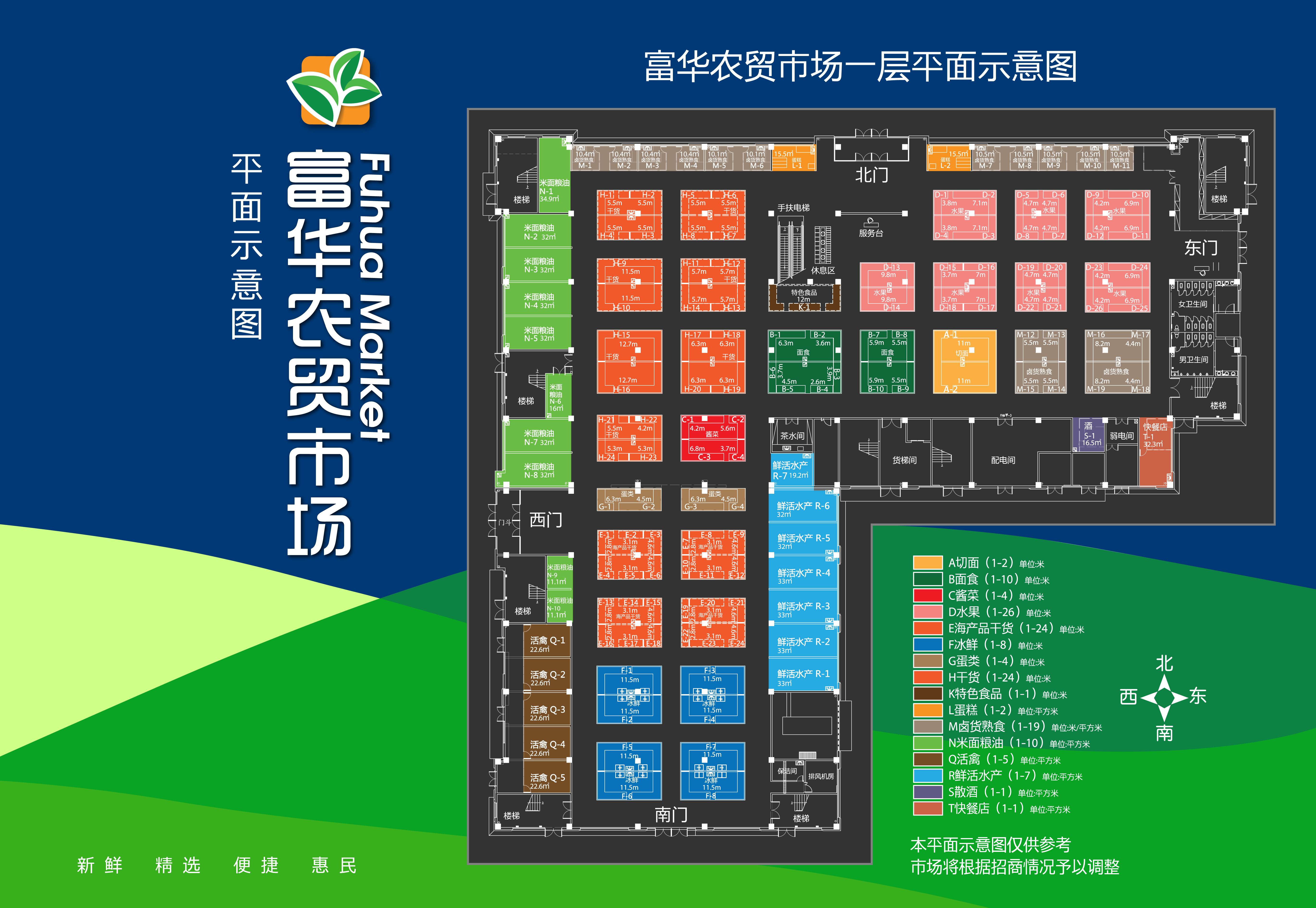 富华农贸市场招租公告